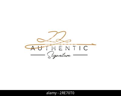 ZZ Signature Logo Template Vector. Stock Vector