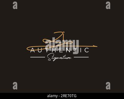 ZI Signature Logo Template Vector. Stock Vector