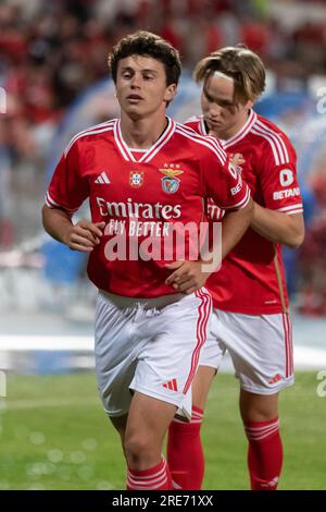 Lisbon, 07/25/2023 - SL Benfica hosted Burnley FC tonight at EstÃdio do  Restelo. Benfica and Burnley Game Pre-season friendly. João MÃrio ( Zed  Jameson/Global Images/Sipa USA ) Credit: Sipa US/Alamy Live News