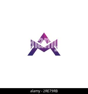 Letter AM Logo Design. MA Logo Vector Stock Vector