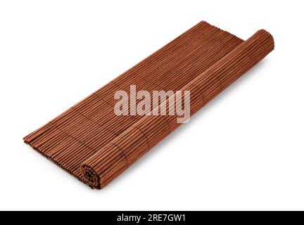 https://l450v.alamy.com/450v/2re7gw1/rolled-sushi-mat-made-of-bamboo-on-white-background-2re7gw1.jpg