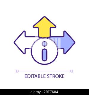 Customizable thin line improved decision-making icon Stock Vector