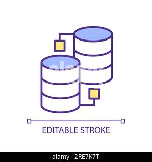 Customizable thin line develop policies icon Stock Vector