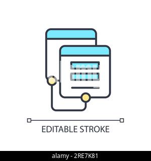 Thin line application programming interface icon Stock Vector