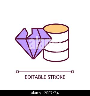 Customizable thin line data quality and accuracy icon Stock Vector