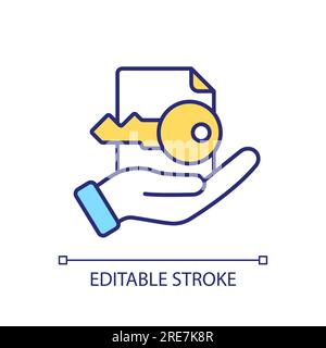 Customizable thin line empowerment icon Stock Vector