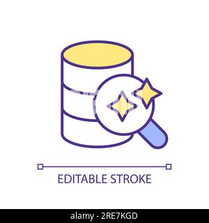 Customizable thin line assess data quality icon Stock Vector