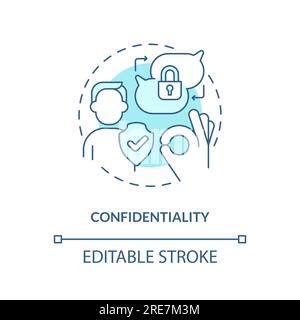 2D direct communication blue icon concept Stock Vector