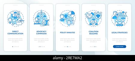 Lobbying government concept with thin line icons Stock Vector