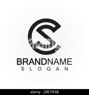 Alphabet letters monogram logo CS,SC,S and C, elegant and Professional letter icon design Stock Vector