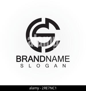 Alphabet letters monogram logo CS,SC,S and C, elegant and Professional letter icon design Stock Vector
