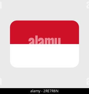 Monaco flag vector icons set of illustrations in the shape of heart, star, circle and map. Stock Vector