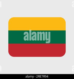 Lithuania flag vector icons set of illustrations in the shape of heart, star, circle and map Stock Vector