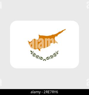 Cyprus flag vector icons set of illustrations in the shape of heart, star, circle and map Stock Vector