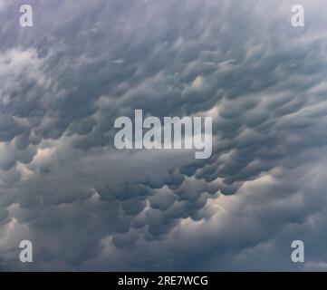 Mammatus clouds. Stock Photo