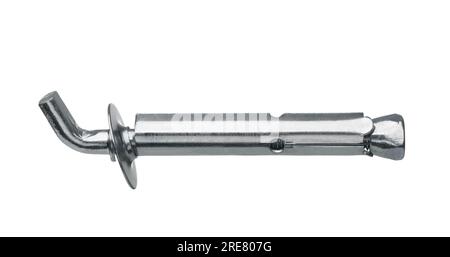 Side view of anchor bolt isolated on white Stock Photo