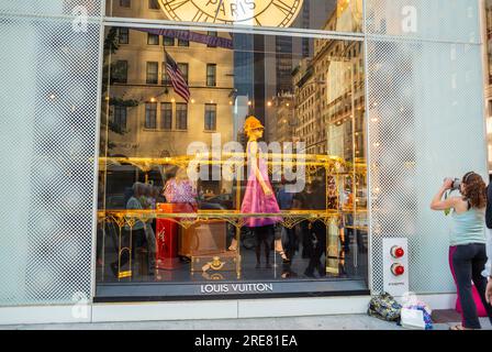 The Louis Vuitton store on Fifth Avenue in New York, seen on Sunday, June  21, 2020. decorated for the Gay Pride. (Photo by Richard B. Levine Stock  Photo - Alamy