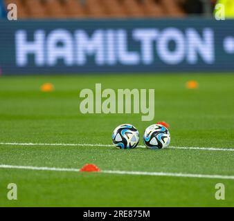 Hamilton, New Zealand. 25th July, 2023. Hamilton, New Zealand, July 25th 2023: The 2023 FIFA Womens World Cup football match between Switzerland and Norway at Waikato Stadium in Hamilton, New Zealand. (Ane Frosaker/SPP) Credit: SPP Sport Press Photo. /Alamy Live News Stock Photo