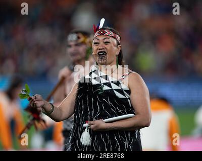 Hamilton, New Zealand. 25th July, 2023. Hamilton, New Zealand, July 25th 2023: Before the 2023 FIFA Womens World Cup football match between Switzerland and Norway at Waikato Stadium in Hamilton, New Zealand. (Ane Frosaker/SPP) Credit: SPP Sport Press Photo. /Alamy Live News Stock Photo