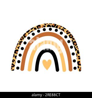 Rainbow Leopard Pattern Boho Rainbow Cheetah Stock Vector (Royalty Free)  2062055096