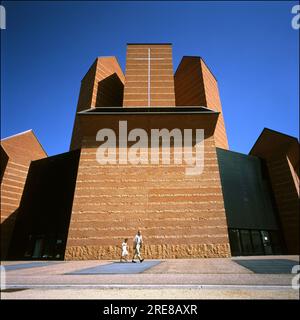 Torino, Italy - May 2007: The Santo Volto Church. Designed by Swiss architect Mario Botta, it consists of seven towers around the perimeter, 35 metres Stock Photo