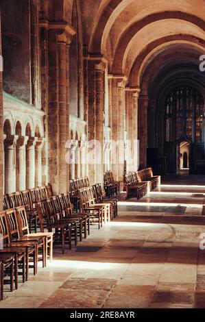 Norwich Cathedral is an Anglican cathedral in Norwich, Norfolk, dedicated to the Holy and Undivided Trinity. It is the cathedral church for the Church Stock Photo