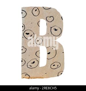 Capital letter B cut out paper alphabet Stock Photo