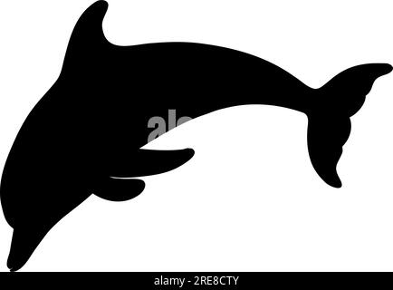 Dolphin silhouette isolated. Vector illustration Stock Vector