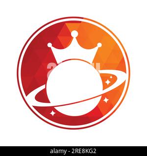 King Planet Vector Logo Design. Stock Vector