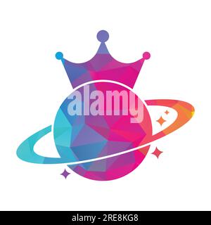 King Planet Vector Logo Design. Stock Vector
