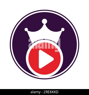 King Video vector logo design template. Royal film logo design vector. Stock Vector