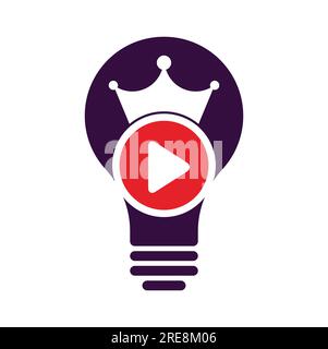 King Video vector logo design template. Royal film logo design vector. Stock Vector