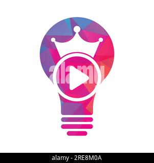 King Video vector logo design template. Royal film logo design vector. Stock Vector