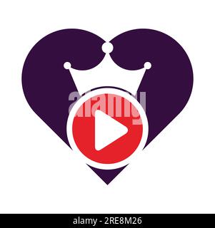 King Video vector logo design template. Royal film logo design vector. Stock Vector