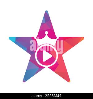 King Video vector logo design template. Royal film logo design vector. Stock Vector