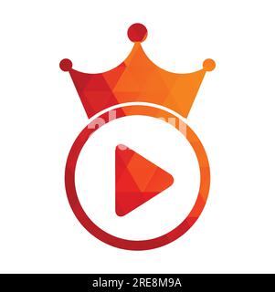 King Video vector logo design template. Royal film logo design vector. Stock Vector