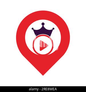 King Video vector logo design template. Royal film logo design vector. Stock Vector