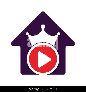 King Video vector logo design template. Royal film logo design vector. Stock Vector