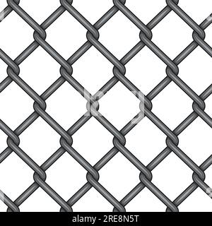 Seamless pattern with metal mesh netting. Vector colored background on white. Stock Vector