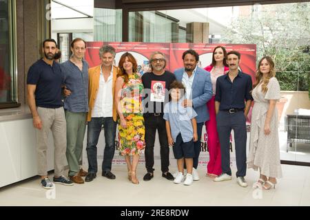 Rome, Italy. 26th July, 2023. Rome, Le Meridien hotel, photocall film 'A dangerous comedy'. Pictured: cast Credit: Independent Photo Agency/Alamy Live News Stock Photo
