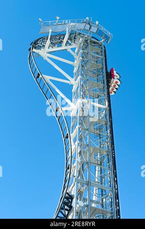 Takabisha Steepest Roller Coaster. Background with beautiful