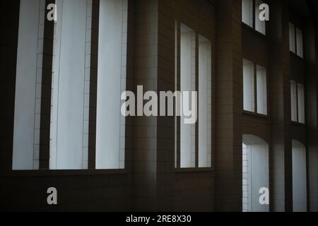 Large window openings. Architectural details. Windows in building ...