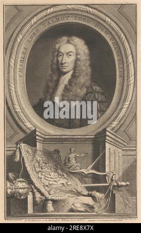 Charles Lord Talbot, Lord High Chancellor 1740 by Jacobus Houbraken Stock Photo