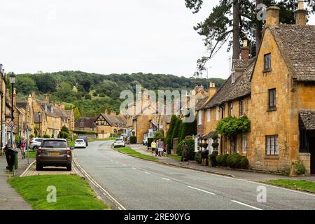 The village of Broadway, Worcestershire, England, in the Cotwolds Area of Oustanding Natural Beauty. Stock Photo