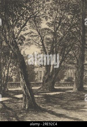 Kensington Gardens, no. 1 (small plate) 1859 by Francis Seymour Haden Stock Photo