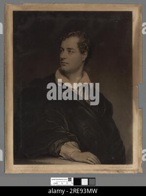George Gordon Noel Byron, 6th Baron Byron circa 1824 by Thomas Goff Lupton Stock Photo