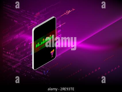 Abstract backgrounds mobile phone play music digital online communication networking graphic design wallpaper vector illustration Stock Vector