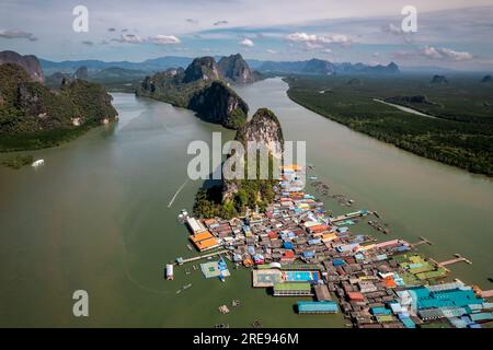 Aerial view of the Thailand landmarks Stock Photo