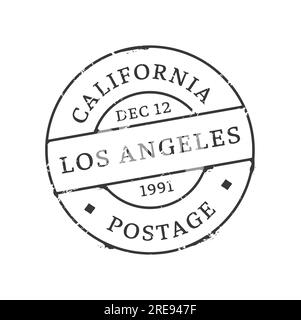 Los angeles postage united states postal stamp Vector Image