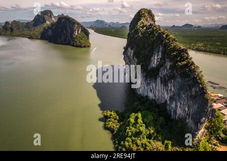 Aerial view of the Thailand landmarks Stock Photo